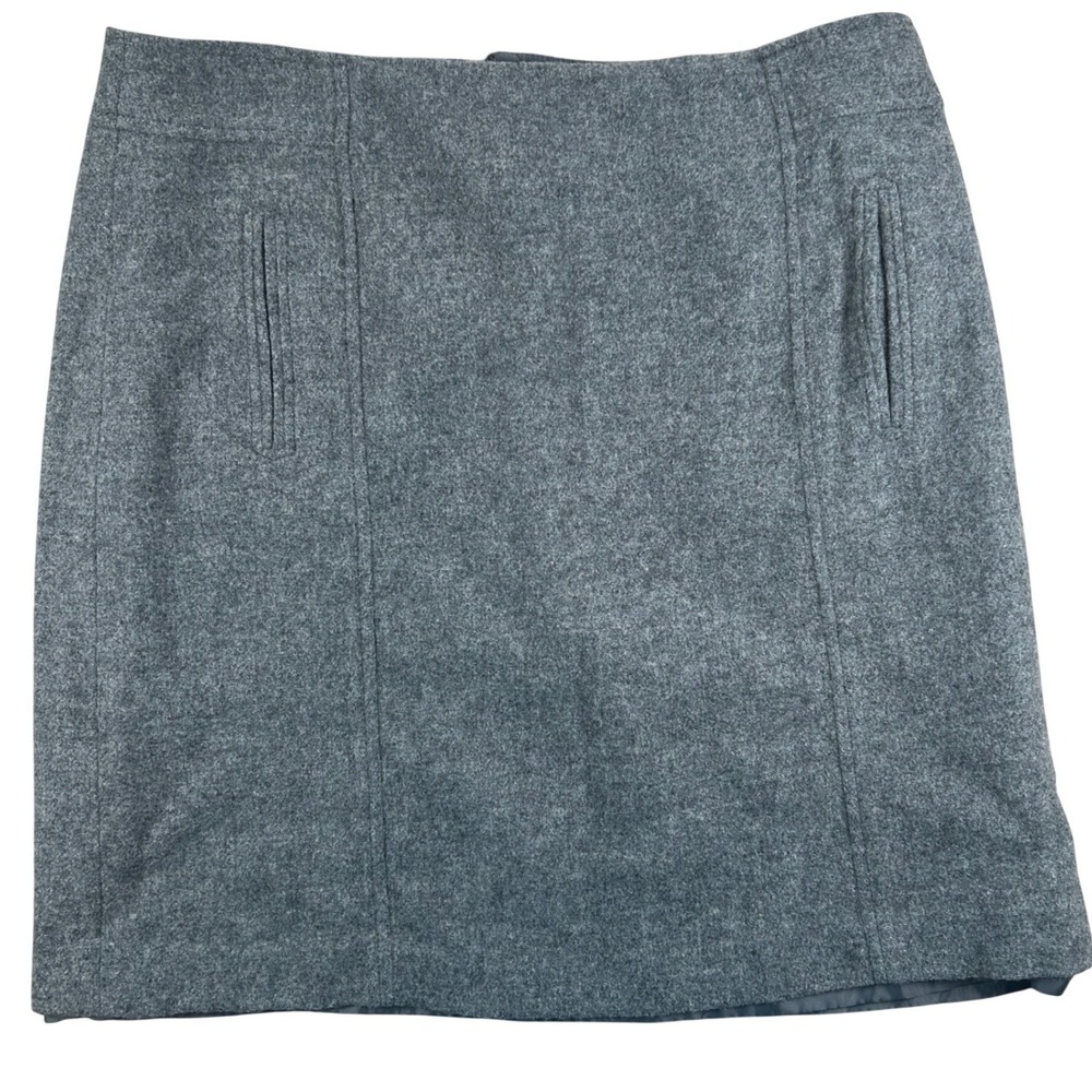 Talbots Wool Blend Skirt Women 12 Gray A-Line Career‎ Office Academia Preppy